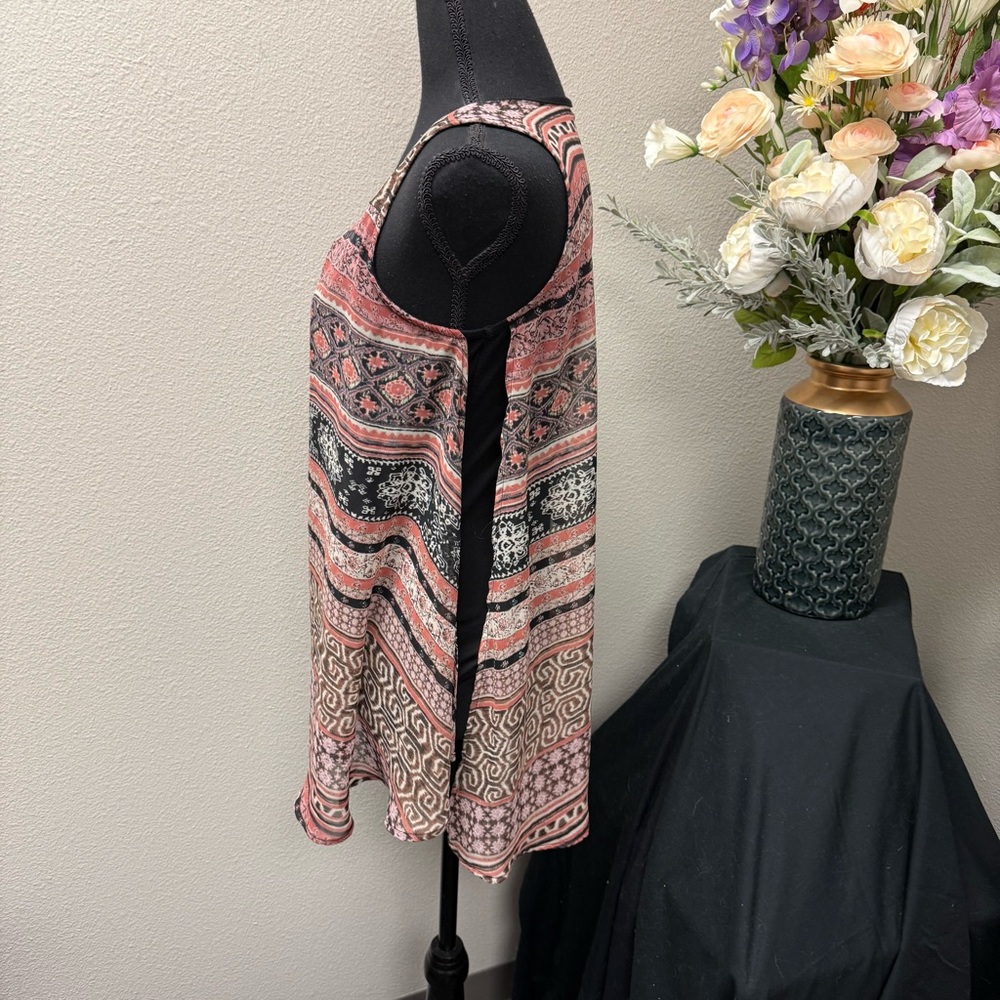 Wrangler Women’s Boho Patchwork Sleeveless Tunic Top Small Multicolor Summer - Picture 3 of 7